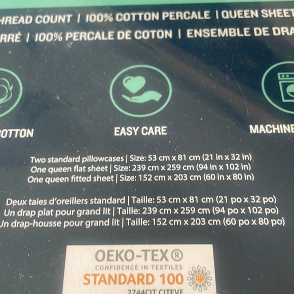 New Tommy Bahama Home 100% Cotton Queen Sheet Set Percale Weave Color Yellow - Picture 3 of 3